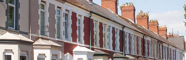 A picture of a row of houses